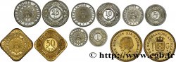ANTILLE OLANDESI Lot de 6 monnaies 1, 5, 10, 25 et 50 Cents, 1 Gulden 1997-2010 Utrecht