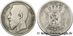 BÉLGICA 2 Francs Léopold II légende française 1866 