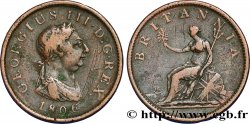 UNITED KINGDOM 1/2 Penny Georges III tête laurée 1806 Soho