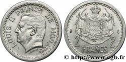 MONACO 2 Francs Louis II (1943) Paris