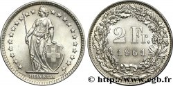 SCHWEIZ 2 Francs Helvetia 1961 Berne