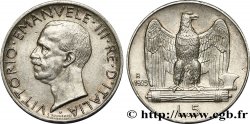 ITALIE 5 Lire Victor Emmanuel III 1929 Rome SUP