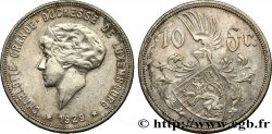 LUXEMBURG 10 Francs Princesse Charlotte 1929 