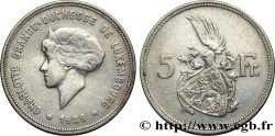 LUSSEMBURGO 5 Francs Grande-Duchesse Charlotte 1929 