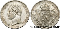 BELGIQUE - ROYAUME DE BELGIQUE - LÉOPOLD Ier 2 1/2 Francs petite tête nue 1849 Bruxelles TTB