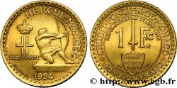 MONACO - PRINCIPAUTÉ DE MONACO - LOUIS II 1 Franc émission du Crédit Foncier de Monaco 1924 Poissy SUP+