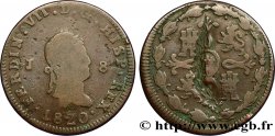 ESPAGNE 8 Maravedis Ferdinand VII 1820 Jubia B