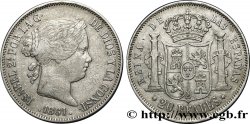 ESPAGNE - ROYAUME D ESPAGNE - ISABELLE II 20 Reales
 1861 Madrid TTB