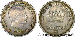 ITALIEN - Königreich Italien - NAPOLÉON I. 15 Soldi 1814 Milan fSS