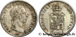 ITALIE - LOMBARDIE-VENITIE 1/4 Lire François Ier 1823 Milan TTB+