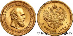 RUSSIA - ALEXANDRE III 5 Roubles 1889 Saint-Petersbourg