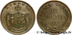 ROUMANIE 10 Bani armes 1867 Heaton TB+
