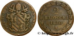 VATICAN ET ÉTATS PONTIFICAUX 2 Baiocchi frappe au nom de Pie IX an V 1850 Rome TB