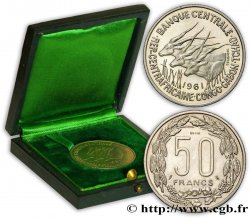 EQUATORIAL AFRICAN STATES Essai de 50 Francs antilopes 1961