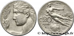 ITALIE 20 Centesimi Italie / allégorie de la Liberté 1910 Rome - R