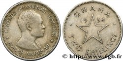 GHANA 2 Shillings Kwame Nkrumah / étoile 1958  TTB
