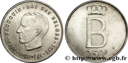BELGIQUE 250 Francs jubilé d’argent du roi Baudouin légende française 1976 Bruxelles SUP