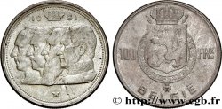 BÉLGICA 100 Francs Quatre rois de Belgique, légende flamande 1951