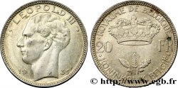 BELGIQUE 20 Francs Léopold III position A 1935 