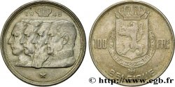 BELGIEN 100 Francs bustes des quatre rois de Belgique, légende française 1948 