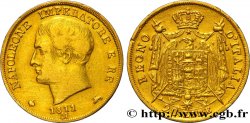 ITALIA - REINO DE ITALIA - NAPOLEóNE I 20 lire or, 2e type, tranche en creux 1811 Milan