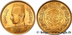 ÉGYPTE - ROYAUME D ÉGYPTE - FAROUK 100 Piastres or jaune, pour le mariage de Farouk AH 1357 1938  fST