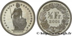 SUISSE 1/2 Franc Proof Helvetia 2001 Berne - B FDC