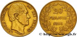 BELGIEN 20 Francs Léopold Ier 1865 Bruxelles