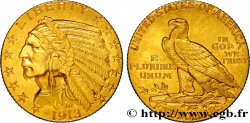 ÉTATS-UNIS D AMÉRIQUE 5 Dollars or  Indian Head  1913 Philadelphie SUP