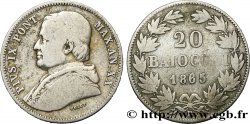 VATICAN AND PAPAL STATES 20 Baiocchi Pie IX an XX 1865 Rome