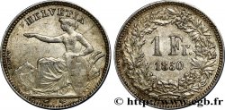 SUISSE - CONFÉDÉRATION HELVÉTIQUE 1 Franc Helvetia assise 1850 Paris TTB+