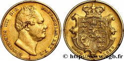 ROYAUME-UNI 1 Souverain Guillaume IIII tête nue 1832 Londres TB+/TTB