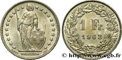 SUIZA 1 Franc Helvetia 1963 Berne