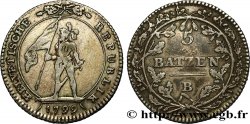 SWITZERLAND - HELVETIC REPUBLIC 5 Batzen 1799 Berne