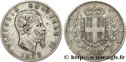 ITALIE 5 Lire Victor Emmanuel II 1873 Milan