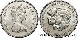 ROYAUME-UNI 25 New Pence (1 Crown) mariage du Prince de Galles et de Lady Diana Spencer 1981  TTB+