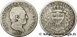 ITALIE - ROYAUME DE SARDAIGNE 50 Centesimi Charles Félix 1831 Turin TB