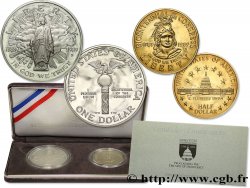 ÉTATS-UNIS D AMÉRIQUE Coffret Proof 1/2 Dollar et 1 Dollar bicentennaire du Congrès 1989  FDC
