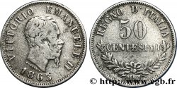 ITALIE 50 Centesimi Victor Emmanuel II 1863 Milan