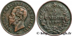 ITALIE 2 Centesimi Victor Emmanuel II 1867 Milan TTB