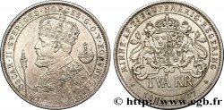 SUÈDE 2 Kronor Oscar II - 25 e anniversaire du règne 1897 Stockholm SUP