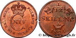 SUÈDE 1/12 Skilling Charles XIV 1825  SUP