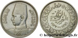 ÉGYPTE 5 Piastres Roi Farouk an AH1356 1937 