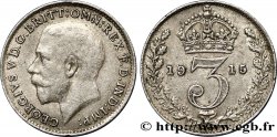 UNITED KINGDOM 3 Pence Georges V / couronne 1915 