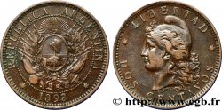 ARGENTINE 2 Centavos emblème / “Liberté” 1893  TTB