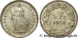 SUISSE 1/2 Franc Helvetia 1953 Berne