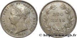 PORTUGAL - ROYAUME DE PORTUGAL - MARIE II  200 Réis 1843  TTB+