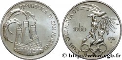 SAINT-MARIN 1000 Lire Jeux Olympiques de Los Angeles 1984 Rome - R SPL