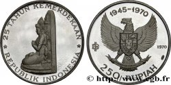 INDONESIA 250 Rupiah Proof 25e anniversaire de l’indépendance 1970 