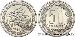 ÉTATS DE L AFRIQUE ÉQUATORIALE Essai de 50 Francs antilopes 1961  SPL